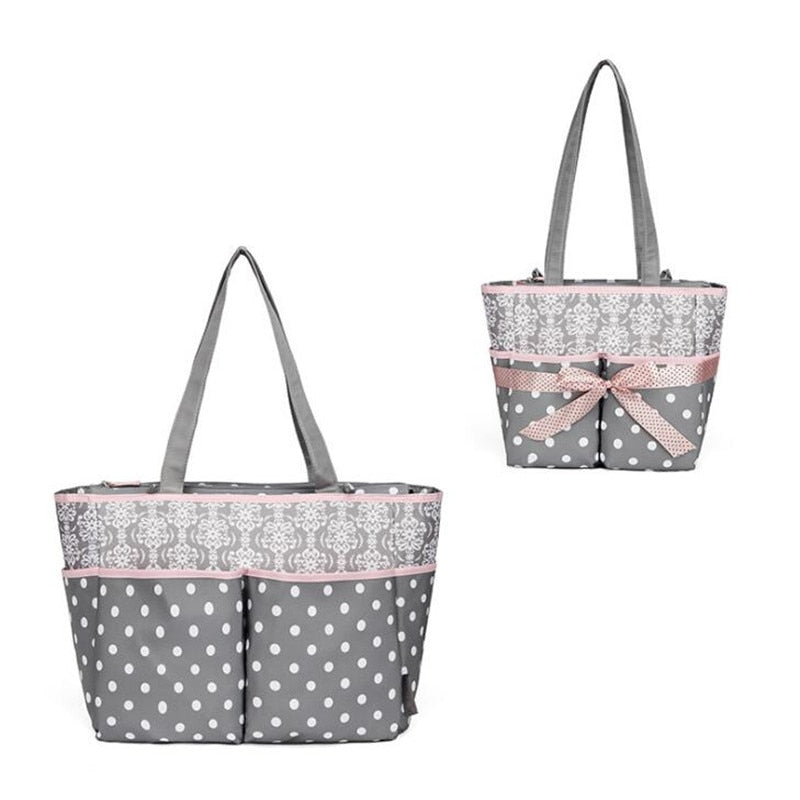 5pcs/Set Fashion Mother Bag Diaper Bags For Mom Baby Large Capacity Nappy Bags Organizer Stroller For Maternity Hobos Handbags