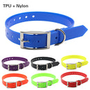 New Fashion Pet Dog Collar High Quality TPU + Nylon Waterproof Deodorant Resistant Dirt Easy Clean Collars 7 Colors Pet Supplies - anconmall