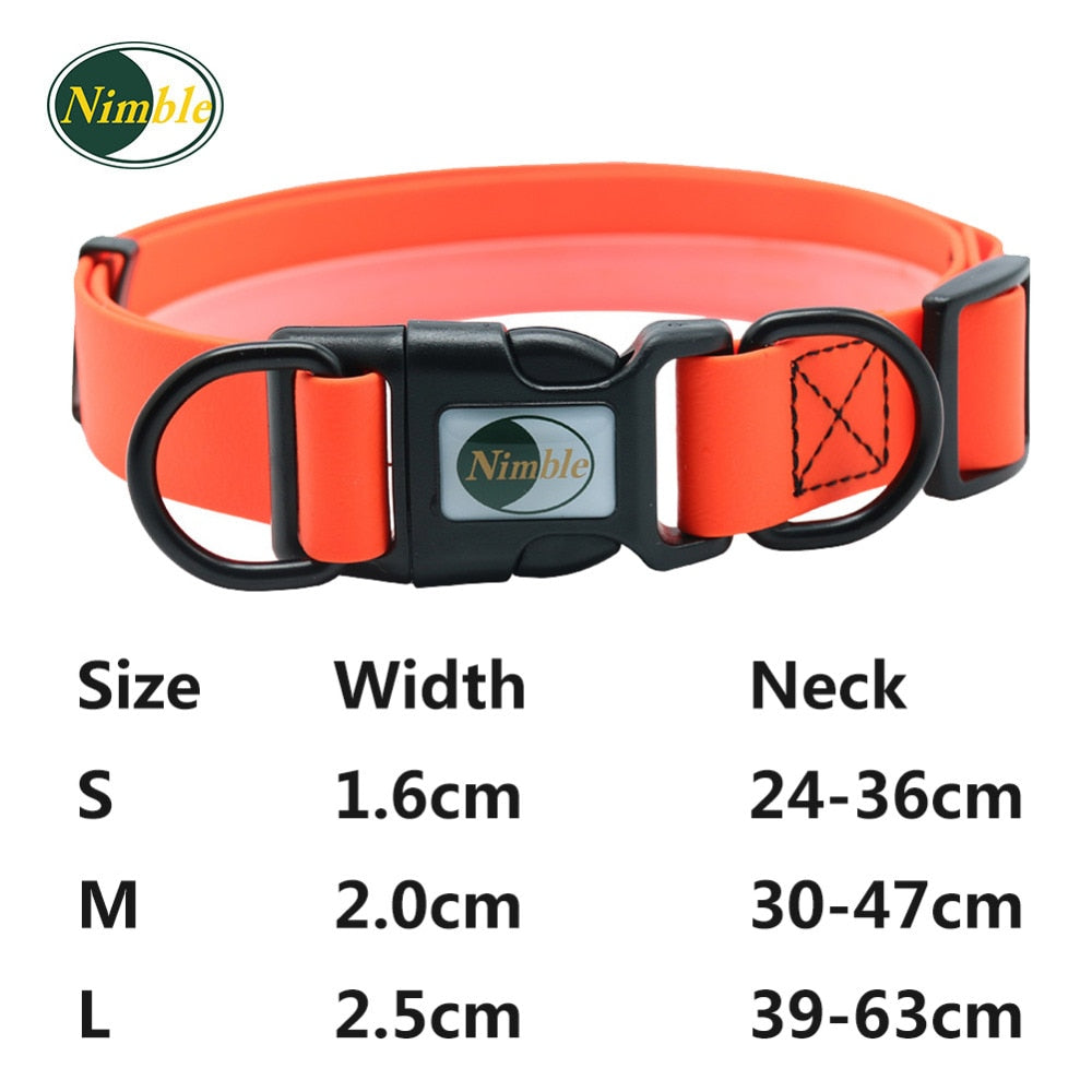 6 Colors Pet Dog Collar, PVC Waterproof Puppy Collars for Small Medium Large Dogs Dirty Resistant and Easy to Clean Pet Supplies - anconmall