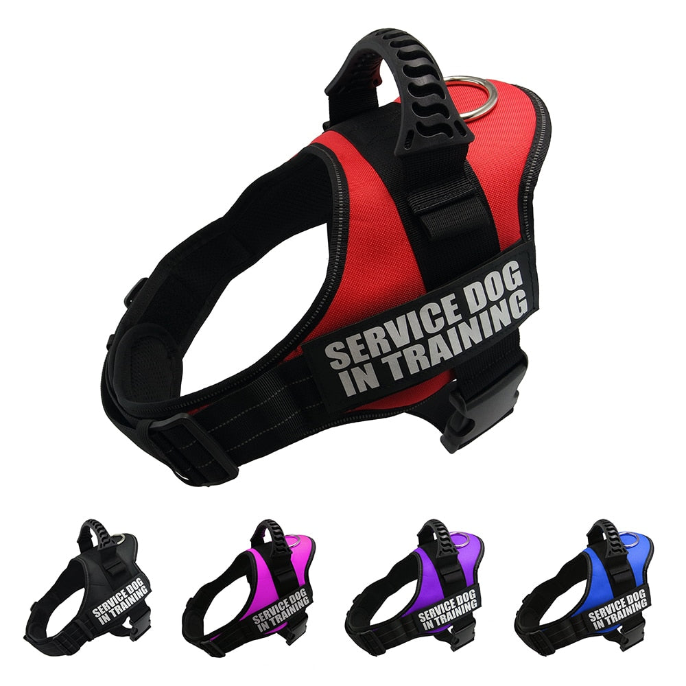 K9 Harness For Dogs Reflective Adjustable Pet Dog Harnesses Vest Dog Collar For Husky Shepherd Small Medium Large Dogs Supplies - anconmall