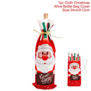 Christmas Bottle Cover Merry Christmas Decorations for Home 2022 Christmas Ornaments Navidad Noel Xmas Gift Happy New Year 2023