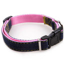Pet Dog Denim Adjustable Leash and Collar Set Thickened and Durable 4 Colors Collar Traction Rope for Small Dog Cat Pet Supplies - anconmall