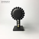 Black Stone Bracelet,Europe Style Glam Fashion Jewerly For Women Gift In 925 Sterling Silver