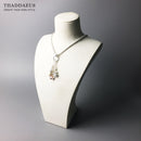 Silver Dangle Three Curb Charms Carriers 925 Sterling Silver Fit Necklace, Europe Glam Jewelry Soul Gift For Women