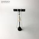 Silver Dangle Three Curb Charms Carriers 925 Sterling Silver Fit Necklace, Europe Glam Jewelry Soul Gift For Women