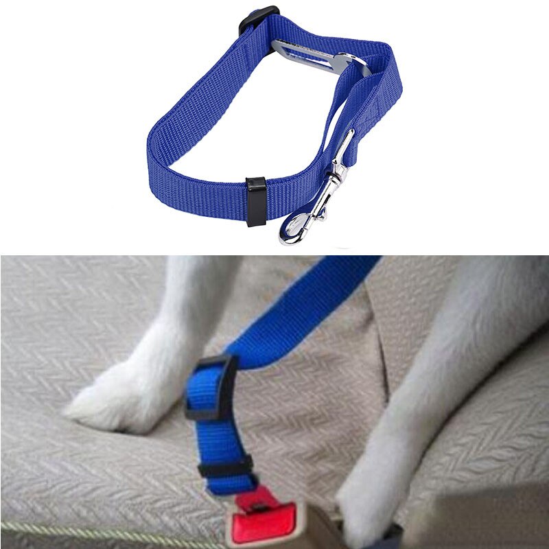 Pet Supplies Vehicle Seat Belts for Dog Adjustable Dog Safety Leash Lead with Clip Pet Dog Cat Car Travel Accessories Products - anconmall