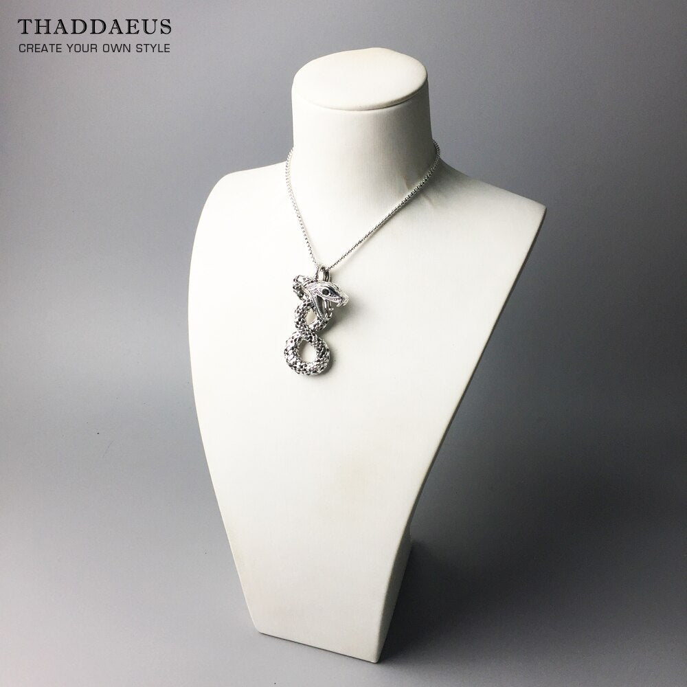 Snake Link Necklace,2017 Brand  Chain Fashion Jewelry 925 Sterling Silver Europe Style Rebel Cross Bijoux Gift For Men & Women