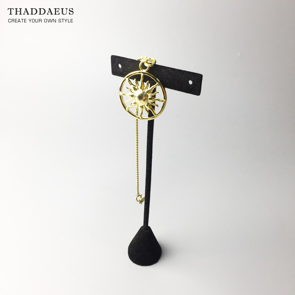 Pendant Necklace Gold Color Sun,Link Chain Fashion Ethnic Jewelry Europe Style 925 Stering Silver Bijoux Gift For Men Women