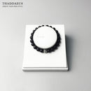 Matte Black Obsidian Karma Bracelets Cross Bead 925 Sterling Silver Europe Style Fashion Jewelry Gift