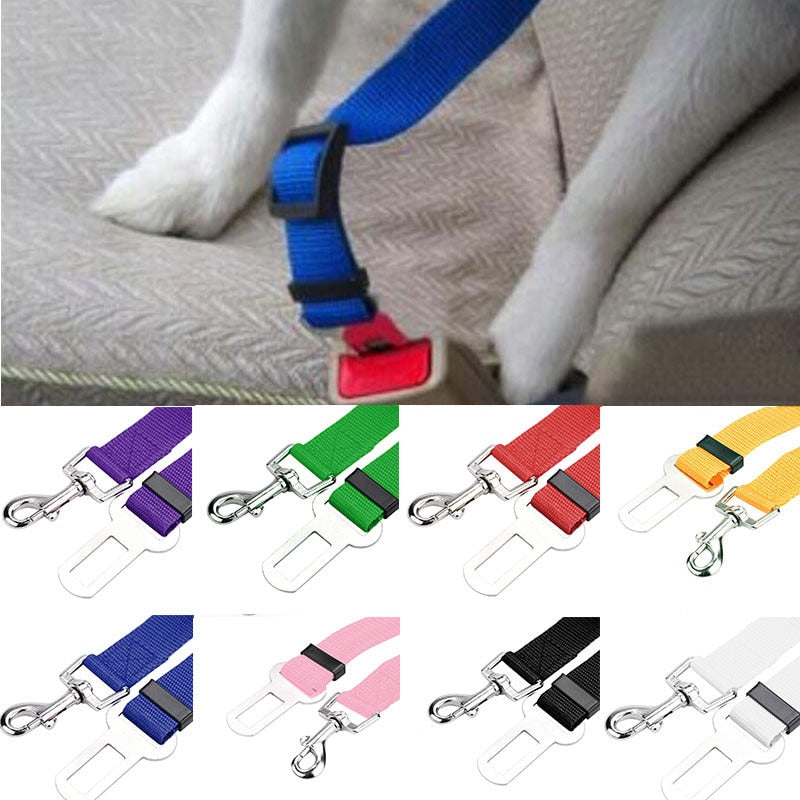 Pet Supplies Vehicle Seat Belts for Dog Adjustable Dog Safety Leash Lead with Clip Pet Dog Cat Car Travel Accessories Products - anconmall