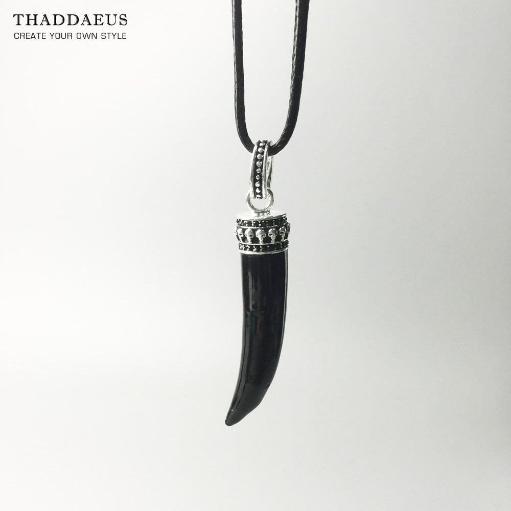 Beads Necklace Tooth, Brand New  Max Rope Fashion Jewelry Europe Style Rebel Cross Bijoux Gift For Men & Women Friend @