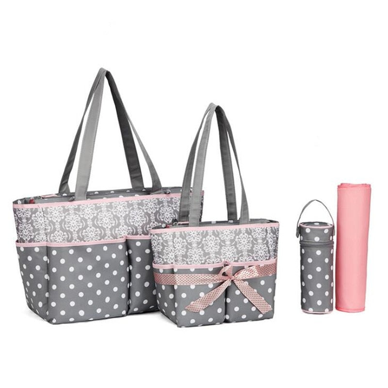 5pcs/Set Fashion Mother Bag Diaper Bags For Mom Baby Large Capacity Nappy Bags Organizer Stroller For Maternity Hobos Handbags