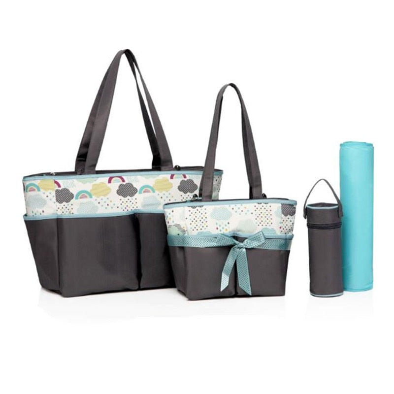 5pcs/Set Fashion Mother Bag Diaper Bags For Mom Baby Large Capacity Nappy Bags Organizer Stroller For Maternity Hobos Handbags