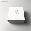 Silver Dangle Three Curb Charms Carriers 925 Sterling Silver Fit Necklace, Europe Glam Jewelry Soul Gift For Women