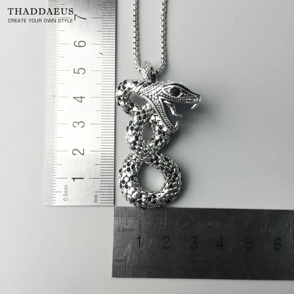Snake Link Necklace,2017 Brand  Chain Fashion Jewelry 925 Sterling Silver Europe Style Rebel Cross Bijoux Gift For Men & Women