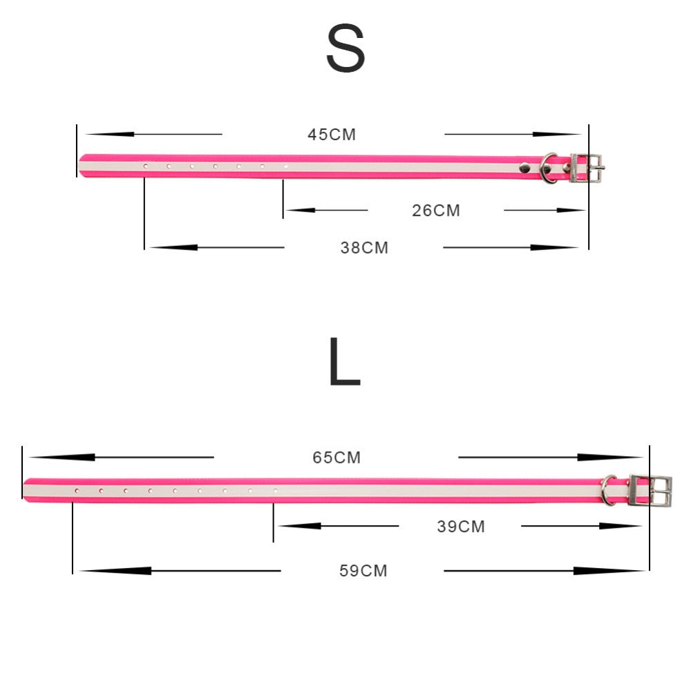 New Fashion Pet Dog Collar High Quality TPU + Nylon Waterproof Deodorant Resistant Dirt Easy Clean Collars 7 Colors Pet Supplies - anconmall