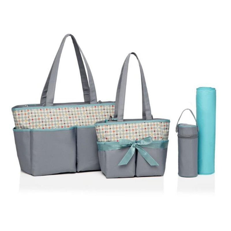 5pcs/Set Fashion Mother Bag Diaper Bags For Mom Baby Large Capacity Nappy Bags Organizer Stroller For Maternity Hobos Handbags