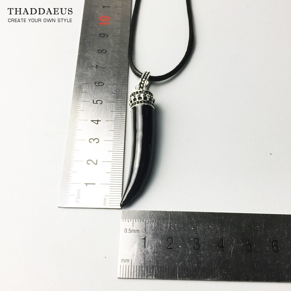 Beads Necklace Tooth, Brand New  Max Rope Fashion Jewelry Europe Style Rebel Cross Bijoux Gift For Men & Women Friend @