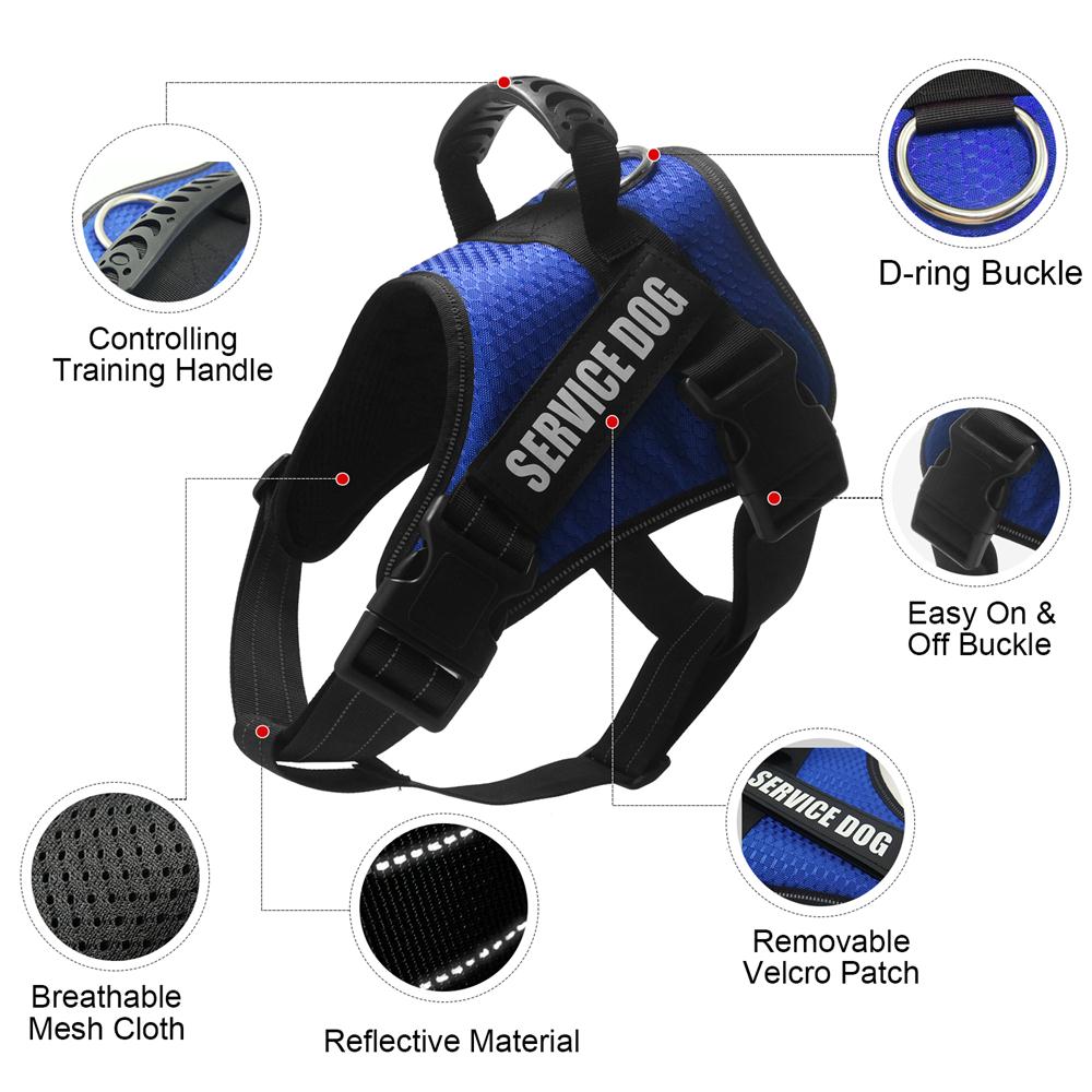 Pet Dog Harnesses Reflective Adjustable Vest Dogs Harness For Husky Labrador Shepherd Dog Small Medium Large Dogs Supplies - anconmall