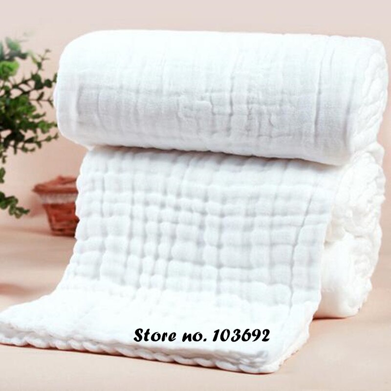 Dajinbear Baby bath towel 100% cotton ultra soft baby gauze towel newborn towel big thick 6 layer Size 90*110 CM