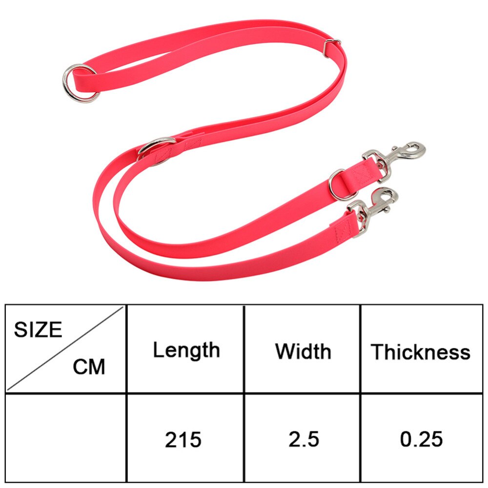 High Toughness Multifunctional Double Dog Leash Traction Rope PVC Material for Pet Waterproof Easy Clean Dog Leash Pet Supplies - anconmall