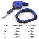 Pet Dog Denim Adjustable Leash and Collar Set Thickened and Durable 4 Colors Collar Traction Rope for Small Dog Cat Pet Supplies - anconmall