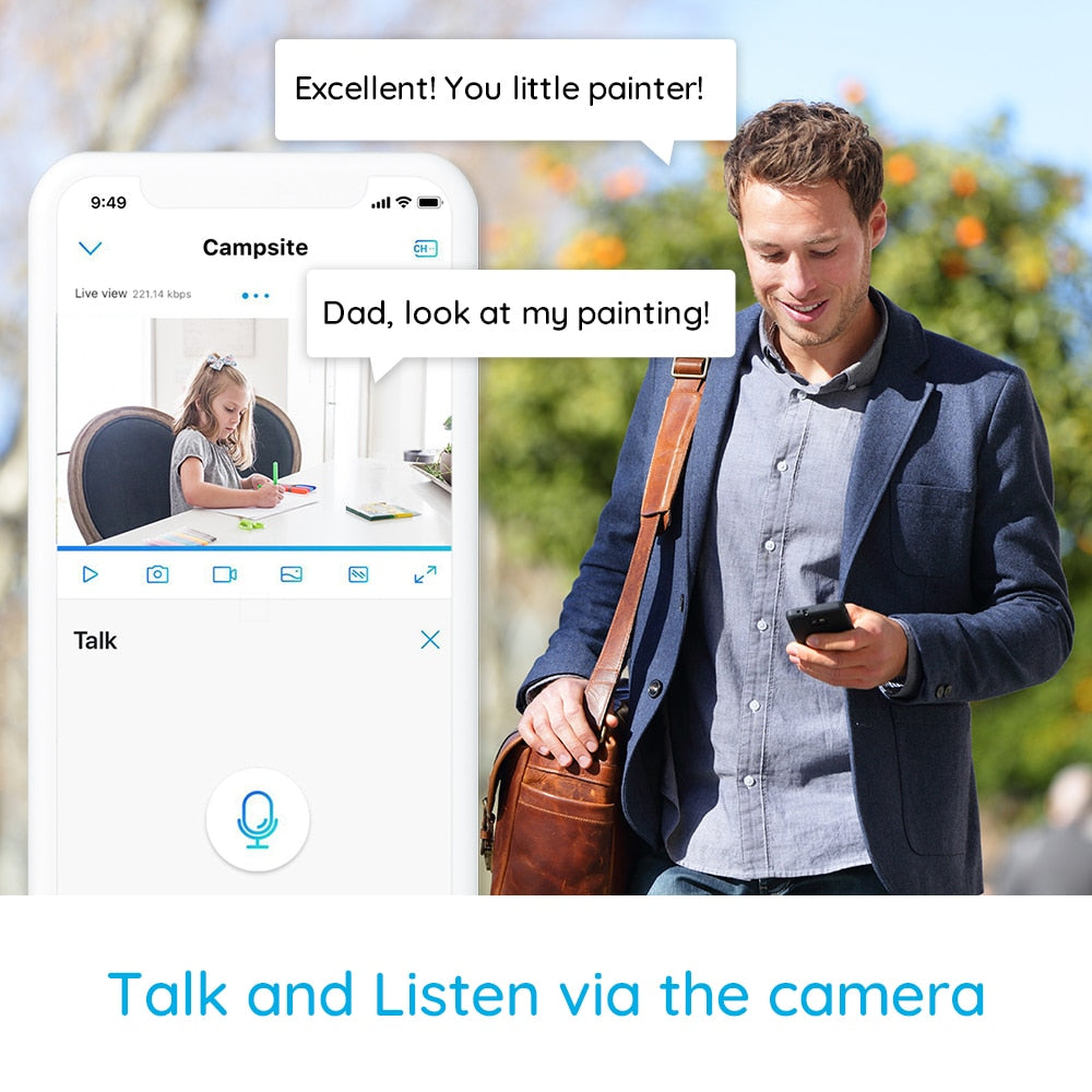 Reolink Indoor IP camera wifi 3MP Super HD Pan&Tilt 2-Way Audio 24/7 Recording Motion Detection Smart Home Cam for Baby Nanny E1