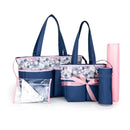 5pcs/Set Fashion Mother Bag Diaper Bags For Mom Baby Large Capacity Nappy Bags Organizer Stroller For Maternity Hobos Handbags