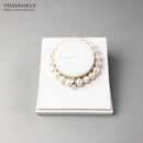 Freshwater Pearls Charm Bracelet Europe Club Style Fine Jewerly For Women Gift In 925 Sterling Silver