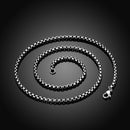 4mm Link Chain Necklace Brand New Punk Fashion Jewelry Europe Style Soul Stainless Steel Bijoux Gift For Men Women