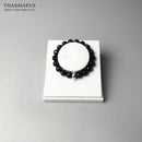 Black Stone Bracelet,Europe Style Glam Fashion Jewerly For Women Gift In 925 Sterling Silver