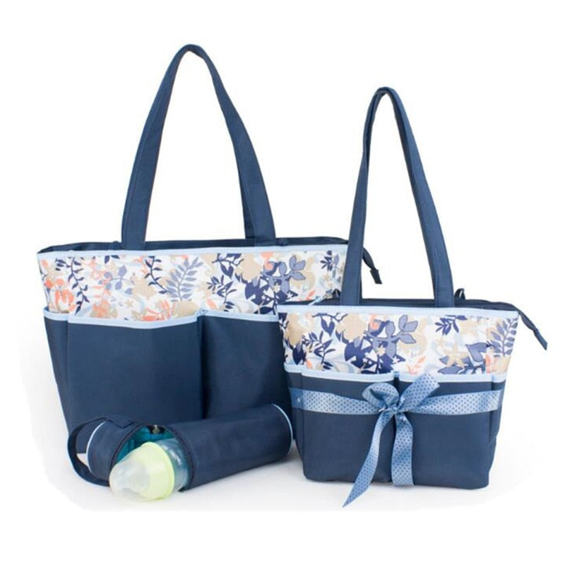 5pcs/Set Fashion Mother Bag Diaper Bags For Mom Baby Large Capacity Nappy Bags Organizer Stroller For Maternity Hobos Handbags