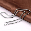 4mm Link Chain Necklace Brand New Punk Fashion Jewelry Europe Style Soul Stainless Steel Bijoux Gift For Men Women
