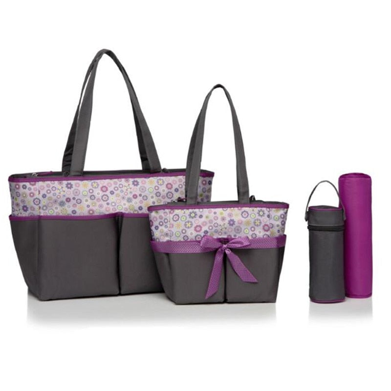 5pcs/Set Fashion Mother Bag Diaper Bags For Mom Baby Large Capacity Nappy Bags Organizer Stroller For Maternity Hobos Handbags