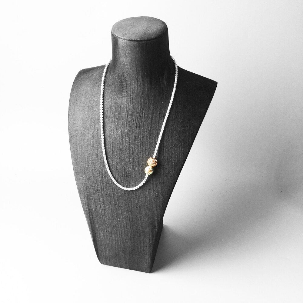 Necklace Basic Rose Glod,2017 Brand 925 Sterling Silver  Strand Fashion Jewelry Europe Style Bijoux Gift For Men Women Friend