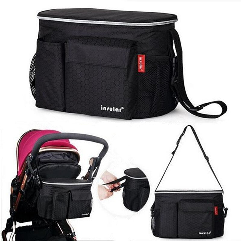 Insular Diaper Bag for Stroller Baby Stroller Bag Thermal Insulation Nappy Waterproof Mummy  Bags Baby Stroller Organizer