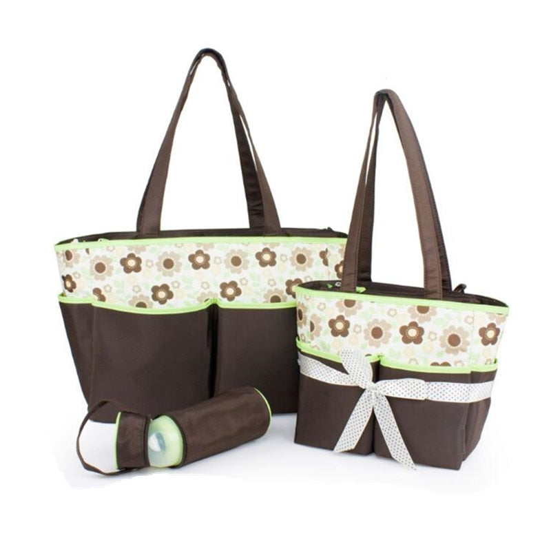 5pcs/Set Fashion Mother Bag Diaper Bags For Mom Baby Large Capacity Nappy Bags Organizer Stroller For Maternity Hobos Handbags