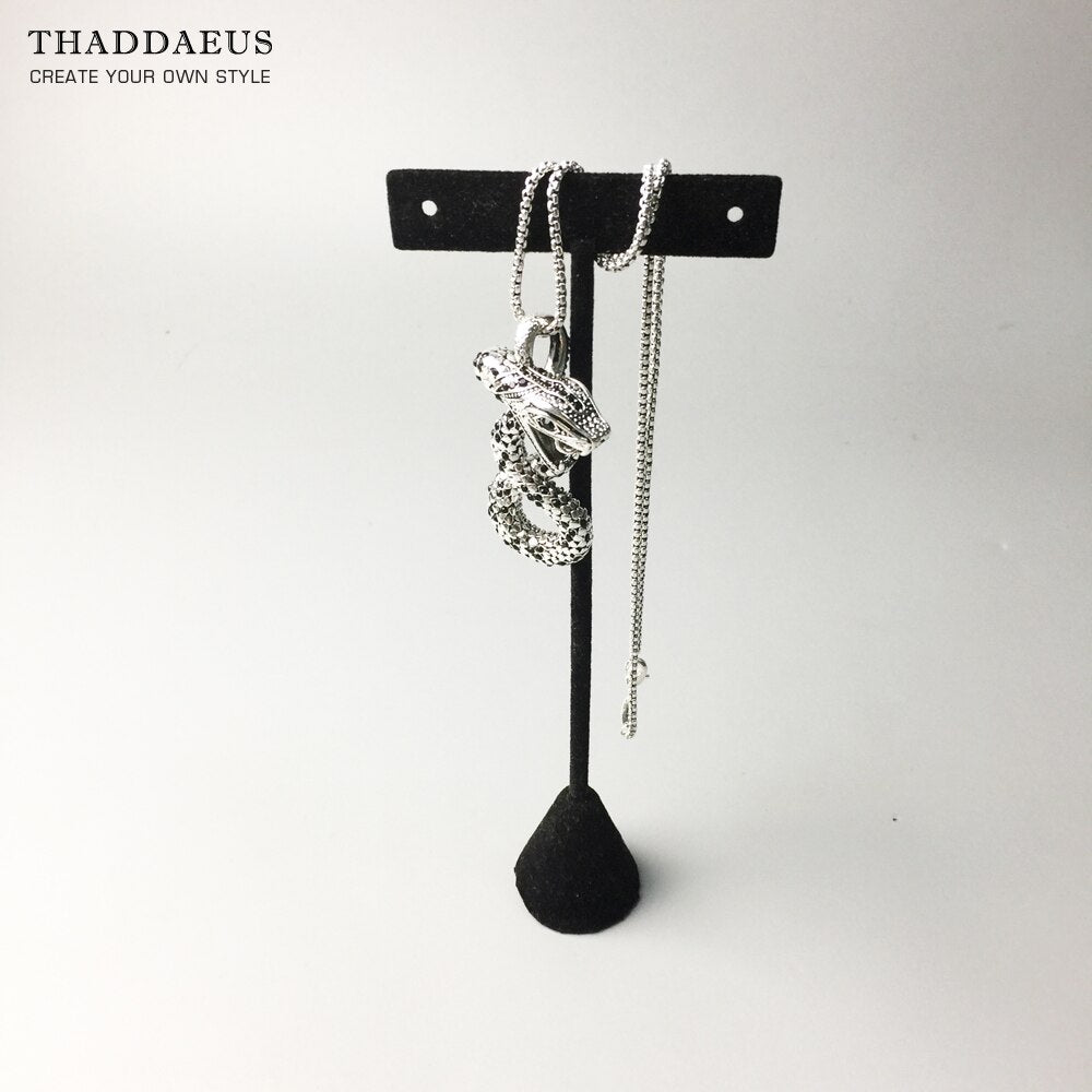 Snake Link Necklace,2017 Brand  Chain Fashion Jewelry 925 Sterling Silver Europe Style Rebel Cross Bijoux Gift For Men & Women