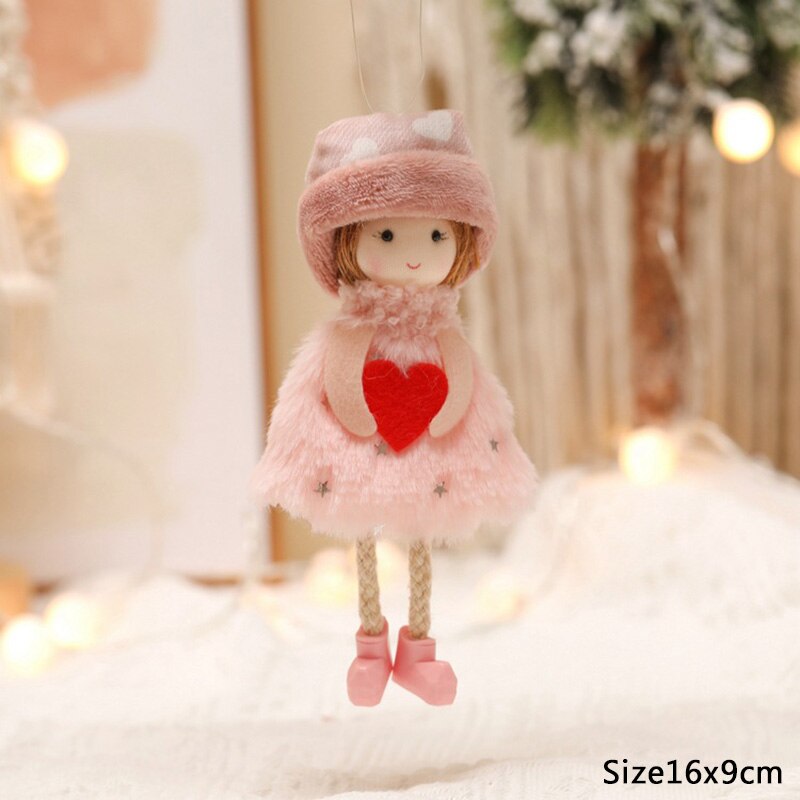 New Year 2023 Christmas Elf Doll Ornaments Xmas Tree Hanging Pendant Navidad 2022 Santa Kids Gift Christmas Home Decoration