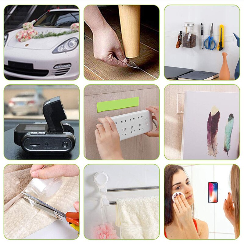 Double Sided Nano Tape Traceless Reusable Waterproof Adhesive sticker Glue Gadget Kitchen Accessories Home Transparent Tapes