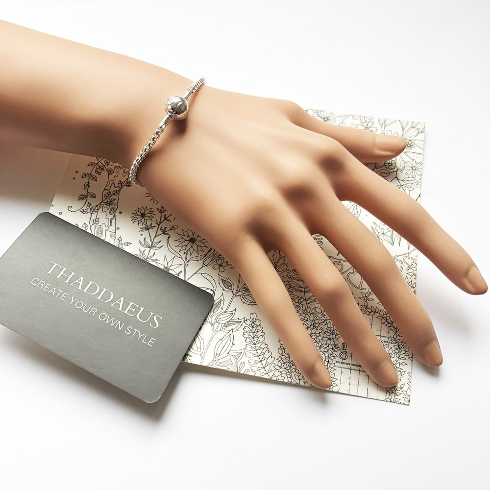 Karma Diy Link Chain Bracelets,2020 New 925 Sterling Silver Gift for Men & Women ,Europe Style Fashion Jewelry Beads Acessories