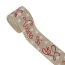 5M Christmas Burlap Ribbons DIY Gift Wrapping Wedding Party Decoration for Home Christmas Tree Ribbon Garland Wreath Bows Craft