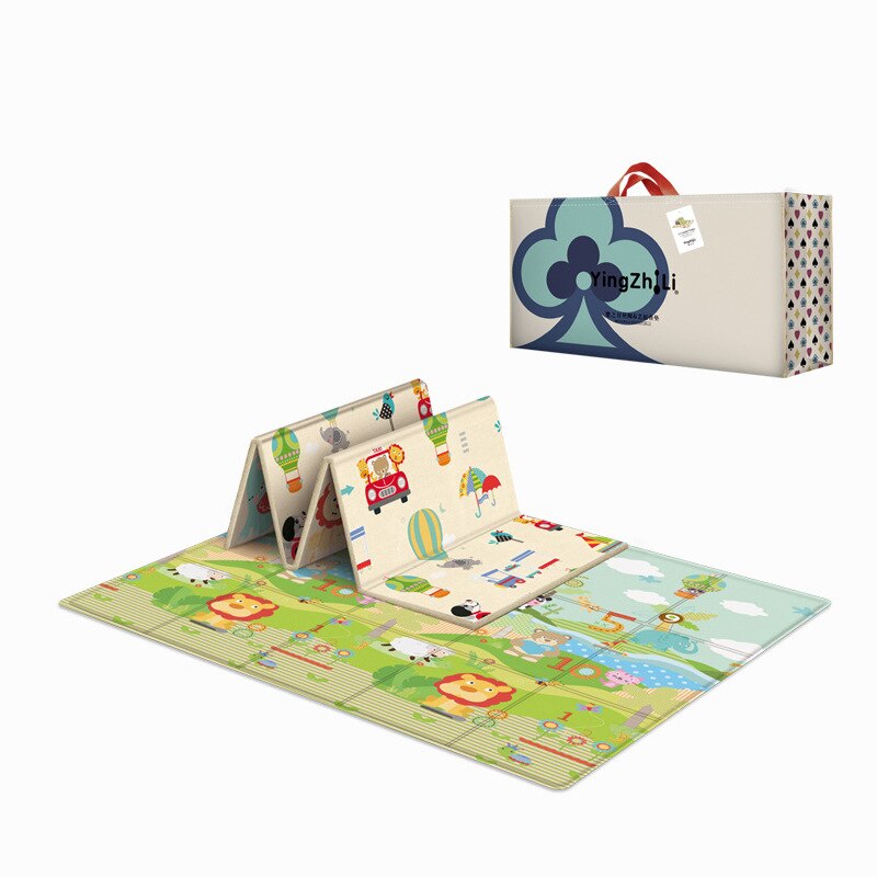 Large Size Foldable Children Carpet Cartoon Baby Play Mat Educational Baby Activity Carpet Waterproof and Easy to Store