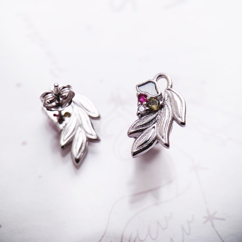 Nature&#39;s Beauty Flower Ear Studs,Europe Fine Jewerly For Women,2022 Spring Bohemia Gift In 925 Sterling Silver