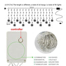 3.5M Snowflake LED String Light Curtain Flashing Fairy Light Garland Winter Party Christmas Decoration for Home Natal New Year