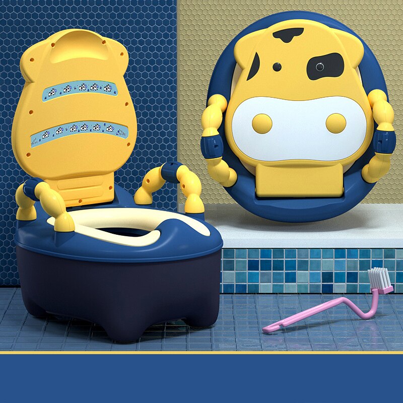 Boys and Girls Potty training Seat Children&#39;s Pot Ergonomic Design Potty Chair Comfy Toilets Children Gift --Free Cleaning Brush