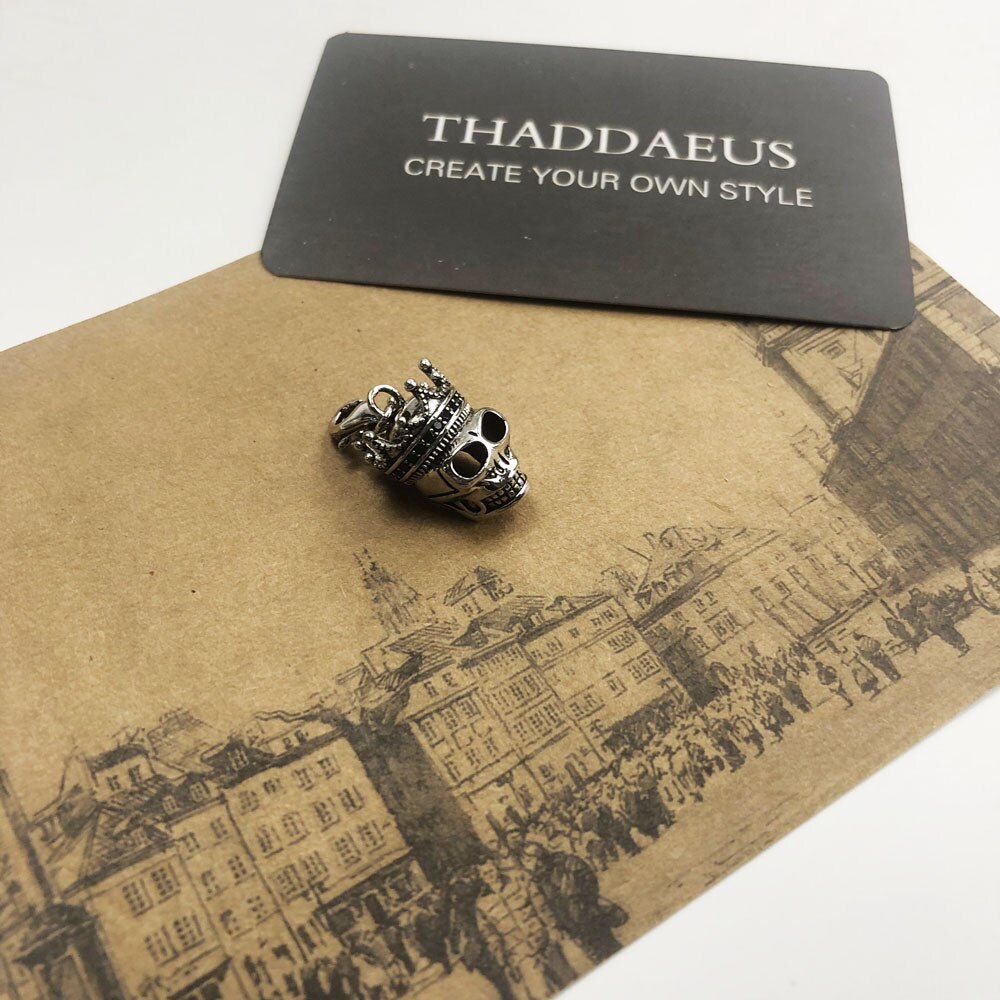 Skull King Charm Necklace,2020 Summer Brand New Fashion Jewelry Europe 925 Sterling Silver Bijoux Rock’n’roll Gift For Women Men