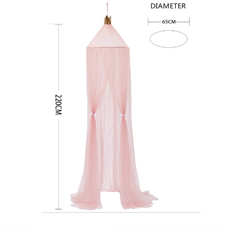 7 Colors Baby Bed Hanging Mosquito Net Dome Bed Canopy Mosquito Net Bedcover Curtain Round Crib Netting Tent Kids Room Decor