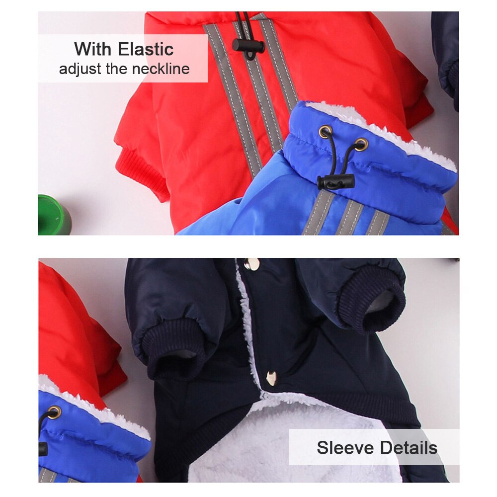 Dog&#39;s Winter Cotton Jumpsuit Pet Clothes Warm Jacket Thicker Coat Pets Clothing for Small Medium Dog French Bulldog Teddy Puppy - anconmall