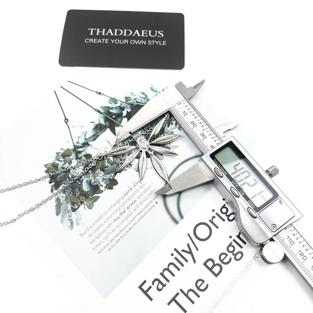 Necklace Leaves Large Spring Brand New Jewelry Europe 925 Sterling Silver Gift For Women